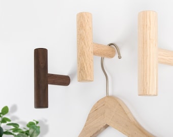 Juego de ganchos de pared personalizados en forma de T, gancho decorativo para abrigos, clavo para pared de entrada, sencillo gancho para sombreros, regalo moderno para decoración del hogar