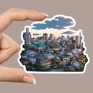 Japan Vinyl Sticker: I Japan Landmark Decal | Tokyo Vinyl Sticker | Japan Architectural Art | Iconic Japanese Vinyl Art Travel Souvenir Gift