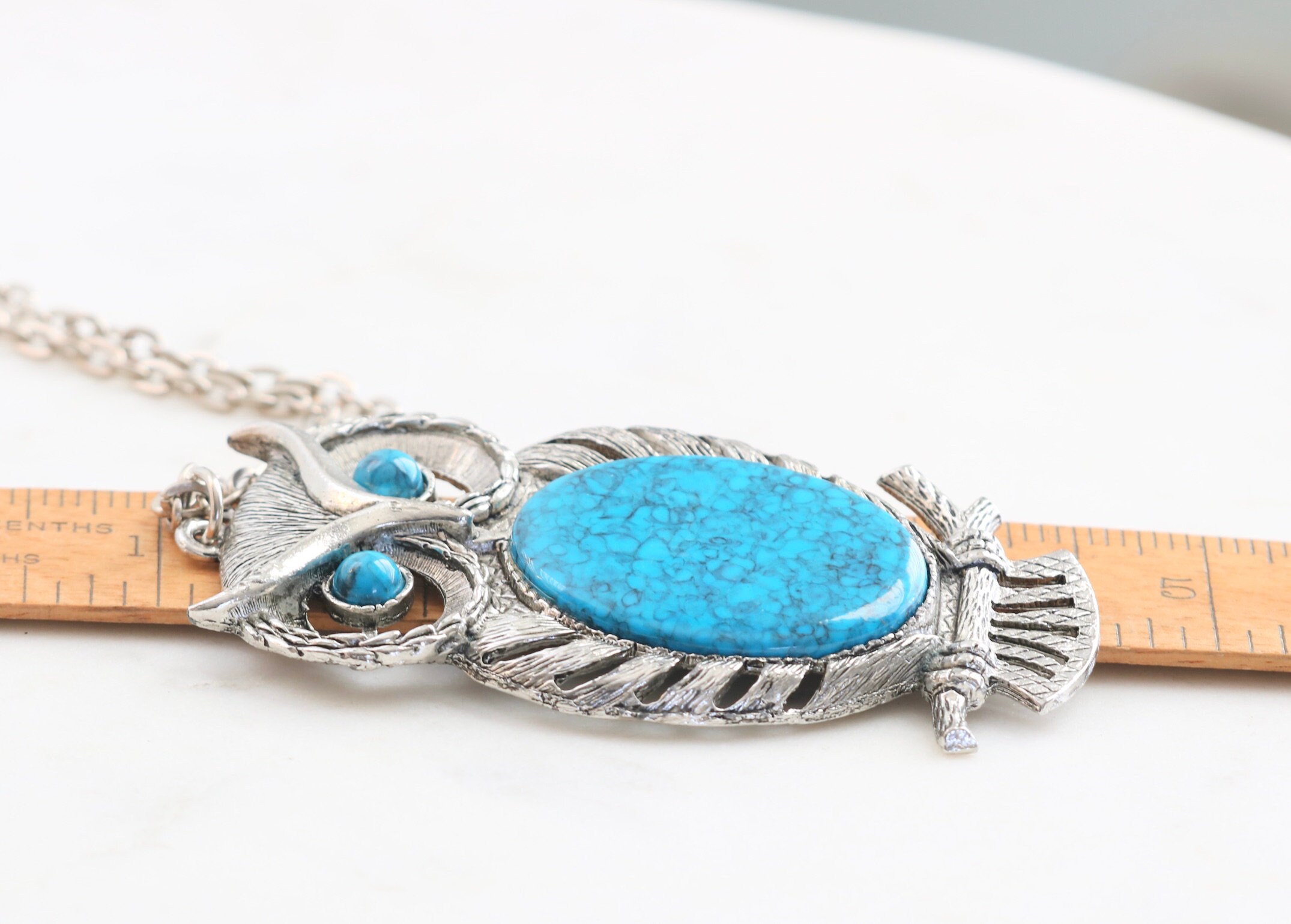 Collana Con Ciondolo A Forma Di Fiorura Decorazione Turchese Retr&ograve; Ed