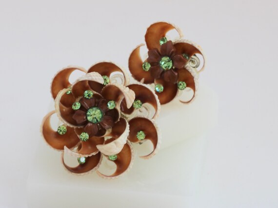 Handmade Seashell Seashell Rhinestone Brooch Twin… - image 9