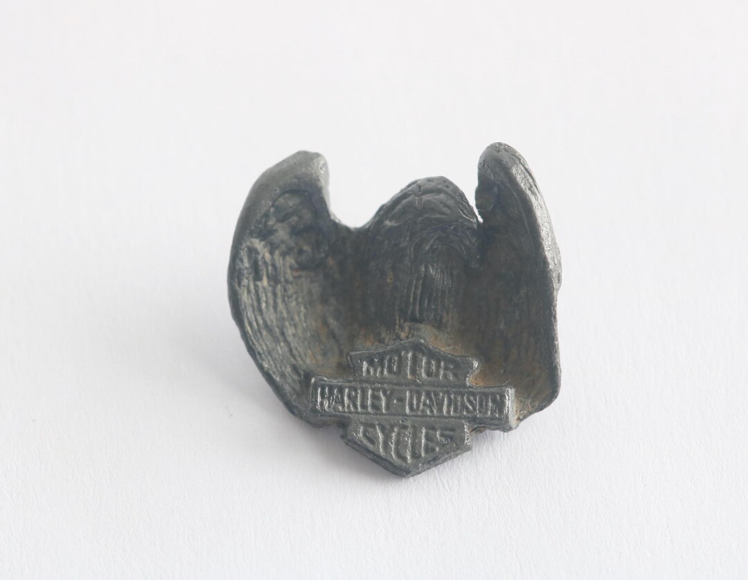 Broche Vintage MOTO Harley-Davidson #1 Avec Drapeau USA - Alliage Métal - Collection Moto