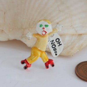 Mr Bill Samstag Nacht Live Emaille Brosche // Vintage Schmuck // lululglitterbug