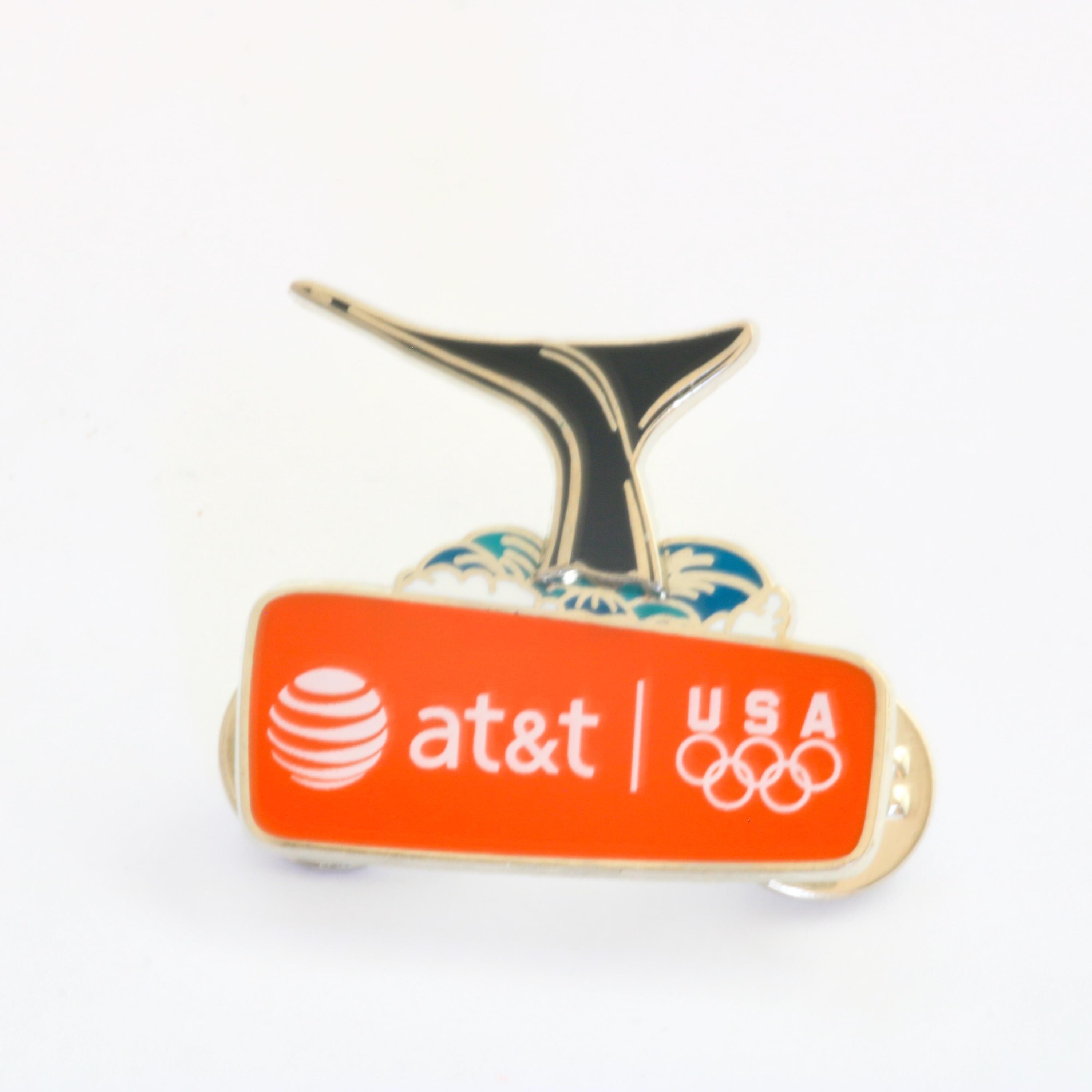1996 Olympics Pin, Vintage AT&T Atlanta Games Dolphin Design With