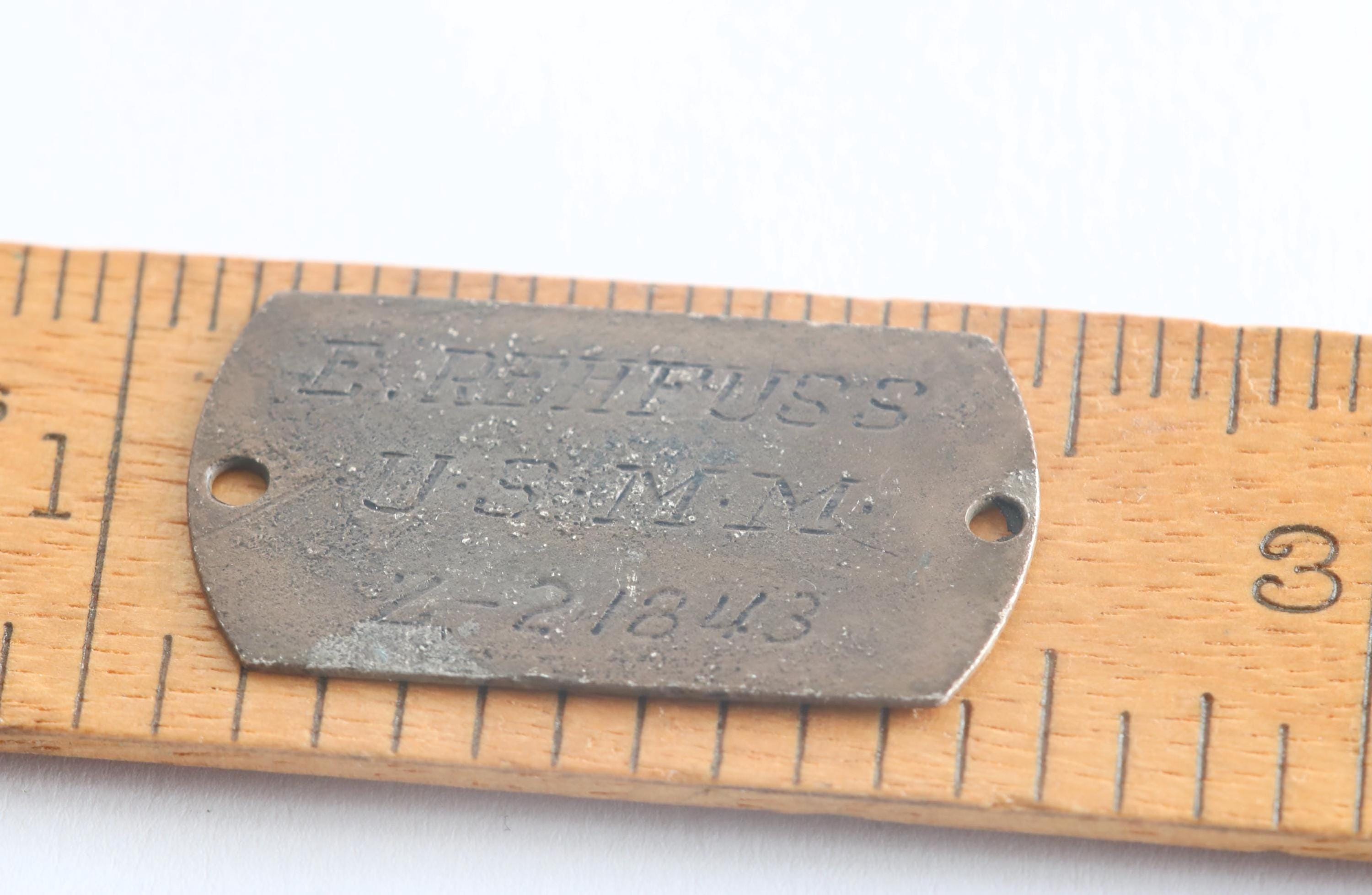 Military ID Tag - Vintage USMM Merchant Marine Dog Tag From WWII