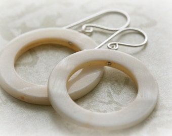 Shell and Sterling Silver Hand Crafted Earrings // luluglitterbug