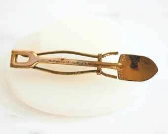 Art Deco Shovel Hair Barrette / Vintage Accessory // luluglitterbug