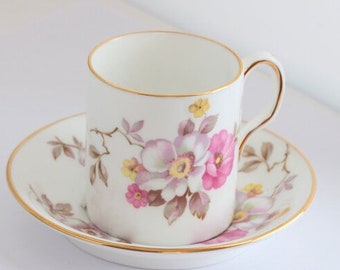 Vintage Royal Chelsea English Bone China Demitasse Tea Cup and Saucer // Estate Treasures // luluglitterbug