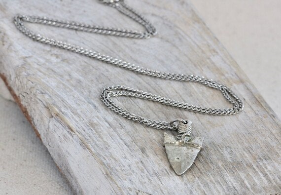 Silver Tone Southwestern Arrowhead Necklace Trading Post Jewelry 