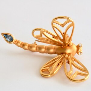 Vintage Trembler Dragonfly Brooch - Etsy