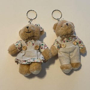 Bears plush stuffed animal keychains key holders accessories great for dolls