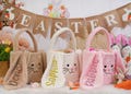 Personalized Embroidered Plush Easter Baskets,Easter Bunny  Baskets,Baskets For Kids With Names,Easter Egg Hunt Baskets,Easter Buckets