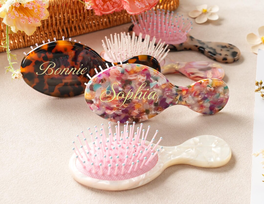 Custom Combs Personalized Acetate Hair Comb, Custom Engraved Mini Purse Comb - Etsy