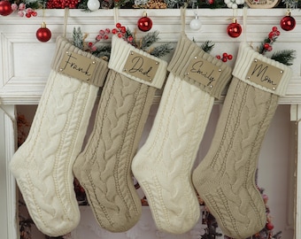 2025 Family Knitted Christmas Stockings,Personalized Christmas Stocking,Family Stockings With Name,Monogram Stockings,Holiday Decor Gift