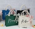 Personalized Bridesmaid Bags With Scarves,BurlapTote Bags,Bridesmaid Gift Bag,Bachelorette Party Bags,Beach Bag,Gift Bags.Bridal Shower Bag.
