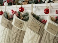 Personalized Knit Christmas Stocking:2025 Engraved Leather Patch Stockings, Family Holiday Decor