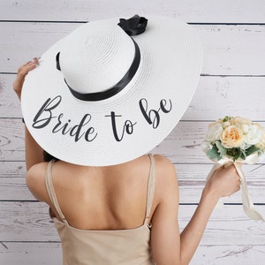 Cappello da spiaggia morbido, cappello da sposa personalizzato, cappelli per addio al nubilato, cappello da spiaggia personalizzato, regali imperdibili per la luna di miele, addio al nubilato.
