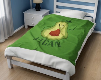 Avocado Velveteen Plush Blanket