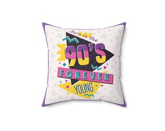 90's Spun Polyester Square Pillow