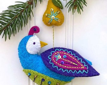 PATTERN TUTORIAL: Partridge and Pear Ornament