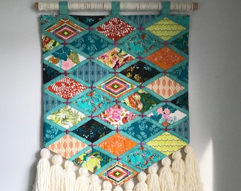 Boho Patchwork Wall Hanging PDF pattern