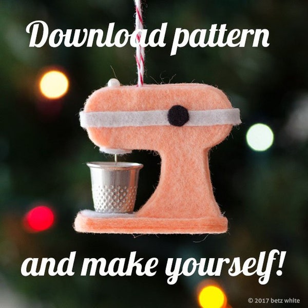 Kitchen Mixer Felt Ornament PDF PATTERN