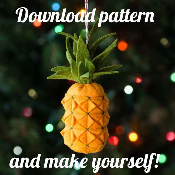 Pineapple Felt Ornament PDF PATTERN