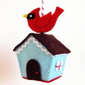 Birdhouse Felt Ornament PDF PATTERN image 3