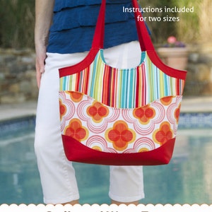 Smile and Wave Tote Bag PDF Sewing Pattern