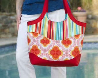 Smile and Wave Tote Bag PDF Sewing Pattern