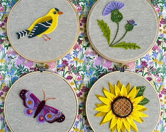 Sunny Skies Mini-medley Embroidery PDF Pattern