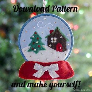 Snow Globe Ornament PDF PATTERN