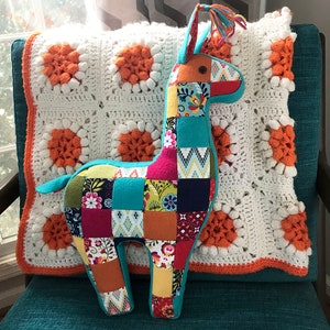 Patchwork Llama Pillow  PDF Sewing Pattern