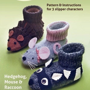 Forest Friends Slippers PDF PATTERN image 1