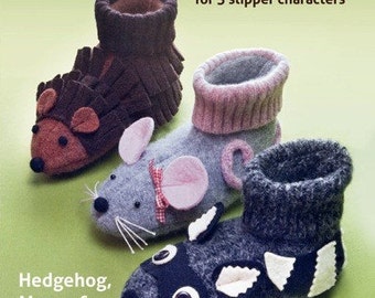 Forest Friends Slippers - PDF PATTERN