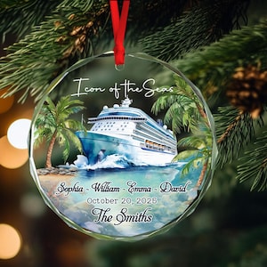 Personalized Vacation Keepsake Ornament, Cruise Travel Adventure Ornament, Cruise Ship Ornament, Cruise Lover Gift, Traveling Destination