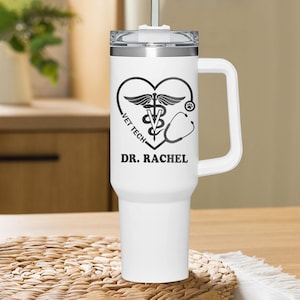 Personalized Vet Tech 40oz Tumbler, Gift for Veterinary Technician, Vet Graduation,Personalized Veterinary Technician Appreciation Week Gift