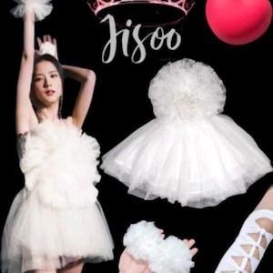 Jisoo dress,Jisoo Blackpink, Blackpink dress  Cut dress, dance dress, cove dress, cover dress, Jisoo Blackpink Flower Kpop