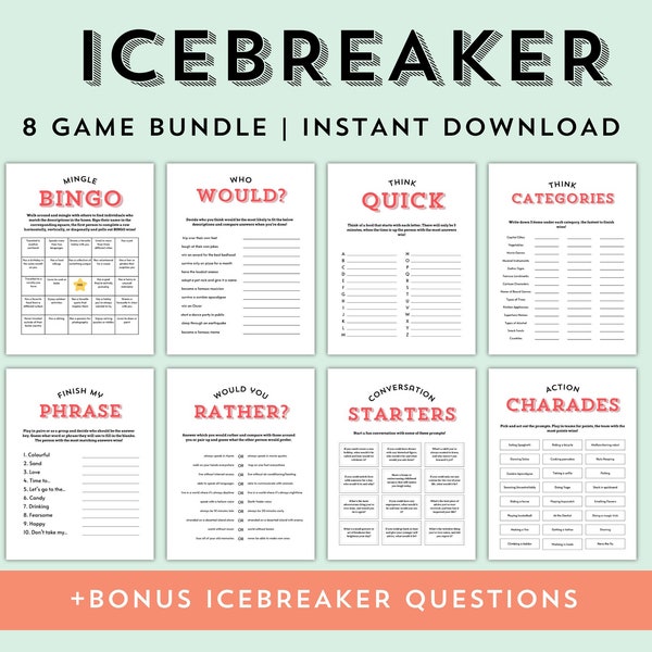 Icebreaker Games Etsy Icebreaker Games Etsy