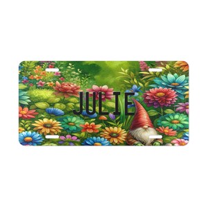 Personalized Gnome Vanity Front License Plate