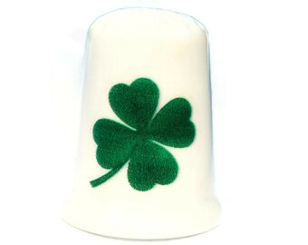 4-Leaf Clover Thimble, Collectible Thimbles, Decorative Thimble, Handmade Thimble, Gift for Grandma, Unique Thimble, Gift for Quilters