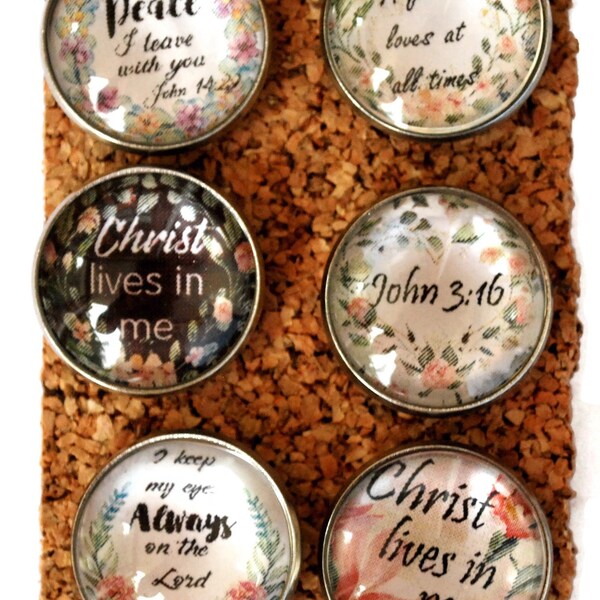 Bible Verse Decorative Thumbtacks, Corkboard Pushpins, Bulletin Board Tacks, Handmade Pushpins, Chore Board Pushpins, Decorative Push Pins