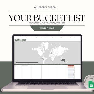 Online world map, Google Sheets world map, Automated world map, Travel tracker, Travel planner, Travel organization, Wanderlust inspiration