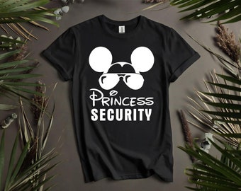 Camisetas personalizadas de cosplay de la princesa de seguridad Mickey Head para hombres, mujeres y niños. Tallas S a 5XL. Camisetas para mujer disponibles. L122