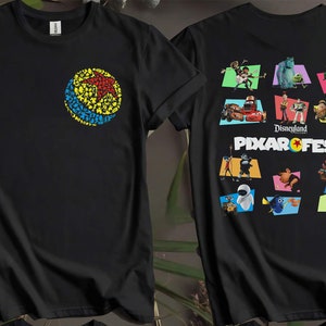 2-seitiges Disney Pixar Logo Filme Benutzerdefinierte T-Shirts für Männer, Frauen und Kinder - Größen S bis 5XL | Damen-T-Shirts erhältlich AB51-2