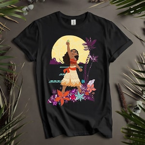 Disney Princess Moana Heart of Te Fiti Custom T-Shirts for Men, Women, and Kids - Sizes S to 5XL | Ladies' T-Shirts Available K352 image 1