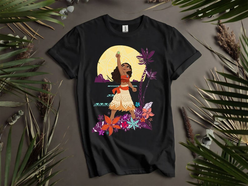 Disney Princess Moana Heart of Te Fiti Custom T-Shirts for Men, Women, and Kids - Sizes S to 5XL | Ladies' T-Shirts Available K352 image 1