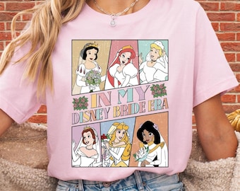 Unisex t-shirt med huvtröja och hoodie från In My Disney Bride Era | Premium DTF-tryck | Vintage- och estetiska stilar | N282