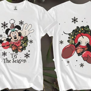 2-seitig Minnie Tis 'The Season Xmas Custom T-Shirts für Männer, Frauen und Kinder - Größen S bis 5XL | Damen T-Shirts erhältlich AB45-2