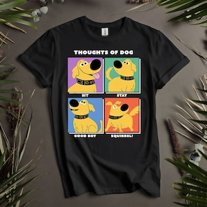 Pixar Up Dug Thoughts Of Dog Expressions Box Up T-shirt personalizzate per uomo, donna e bambino - Taglie dalla S alla 5XL / T-shirt da donna disponibili K332