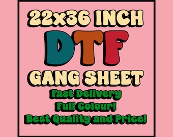 22x36インチのカスタムDTF転写 | フルカラーDTFプリント | ギャング